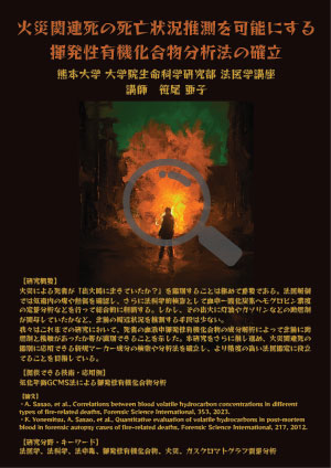 火災関連死の死亡状況推測を可能にする揮発性有機化合物分析法の確立